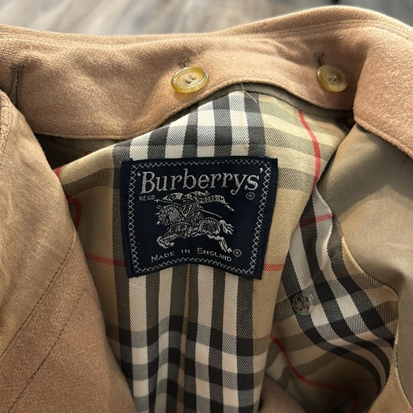 Vintage Burberrys long trench belted coat jacket removable lining - Picture 10 of 14